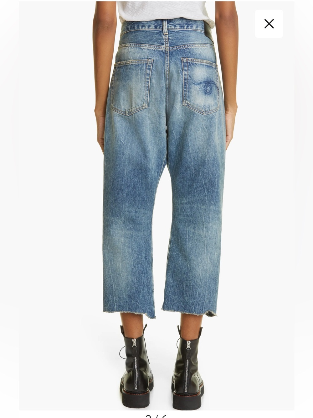 R13 Crossover Distressed Jeans - Picture 2 of 10